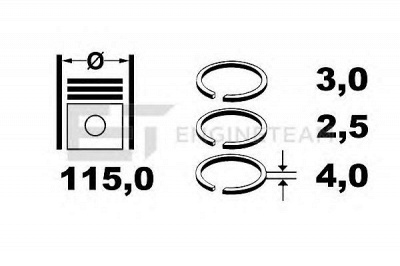 ET ENGINETEAM r1006000 -  Комплект поршневых колец